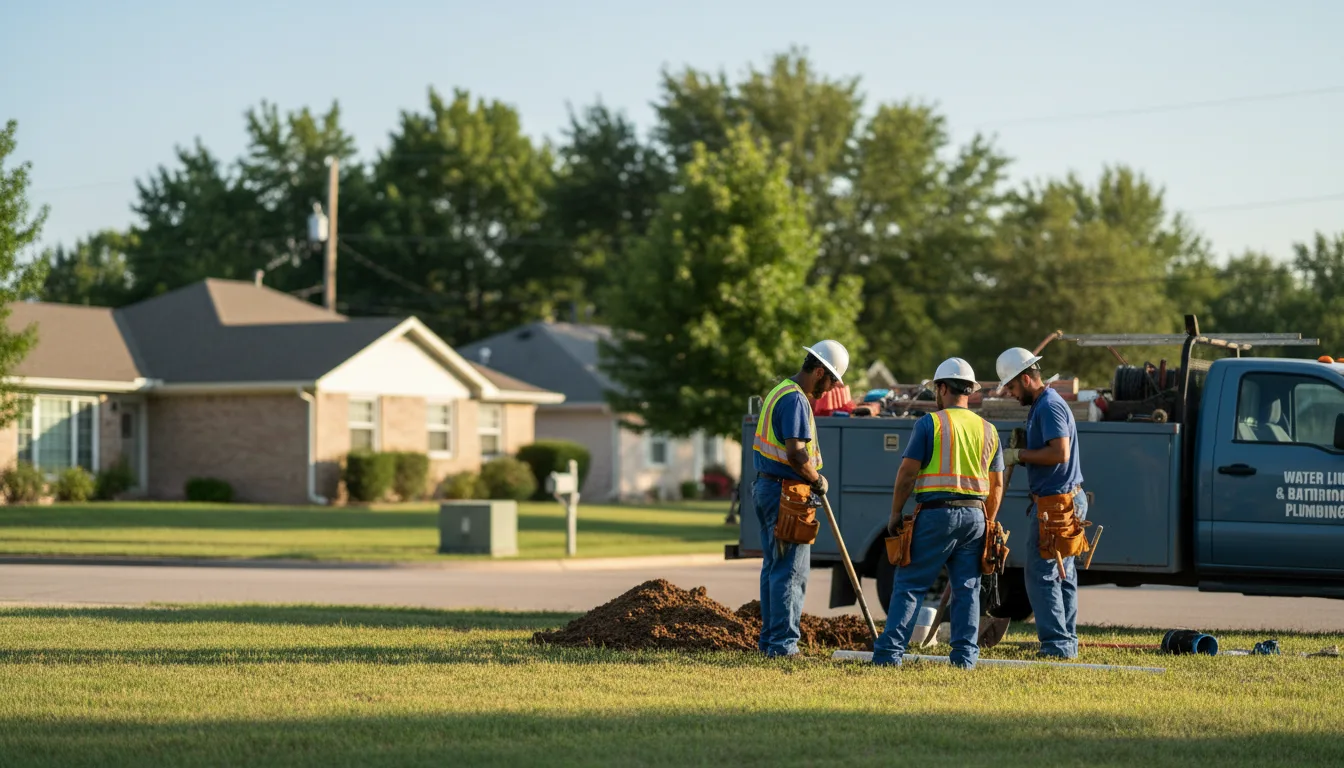 Residential water line and bathroom plumbing service in Marion, AR